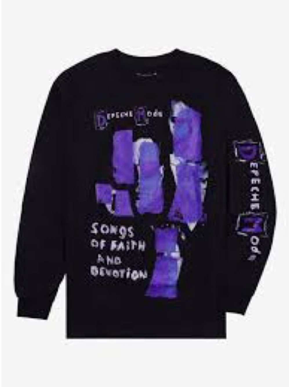 Depeche Mode album Songs of Faith and Devotion Long Sleeve T-Shirt Size Medium